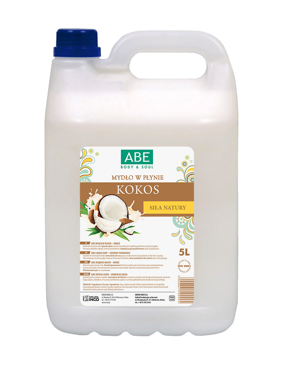 MYDŁO W PŁYNIE ABE KOKOS 5L