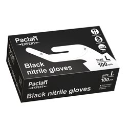 Rękawice nitrylowe czarne L 100 sztuk