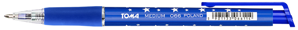 Długopis automatyczny Medium 1mm niebieski TO-066 Toma