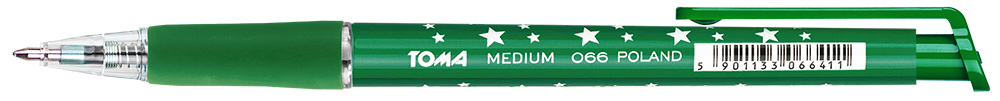Długopis automatyczny Medium 1mm zielony TO-066 Toma