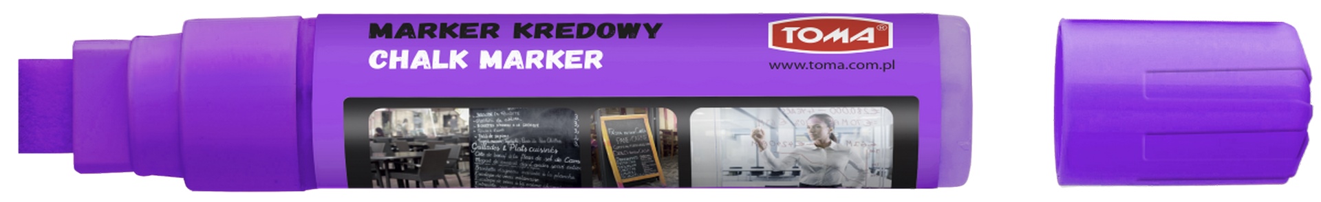 Marker kredowy Toma TO-290 8x15mm fioletowy