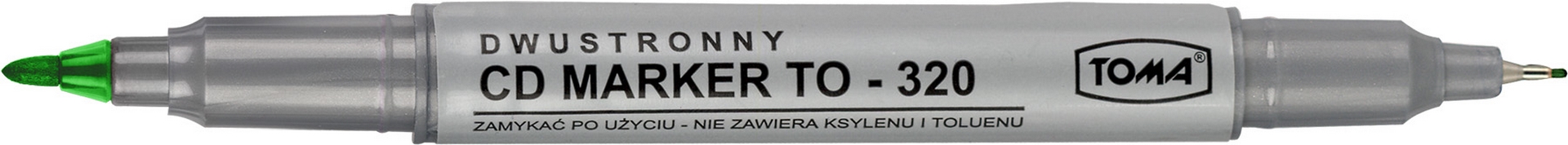 Marker do CD dwustronny zielony TO-320 Toma