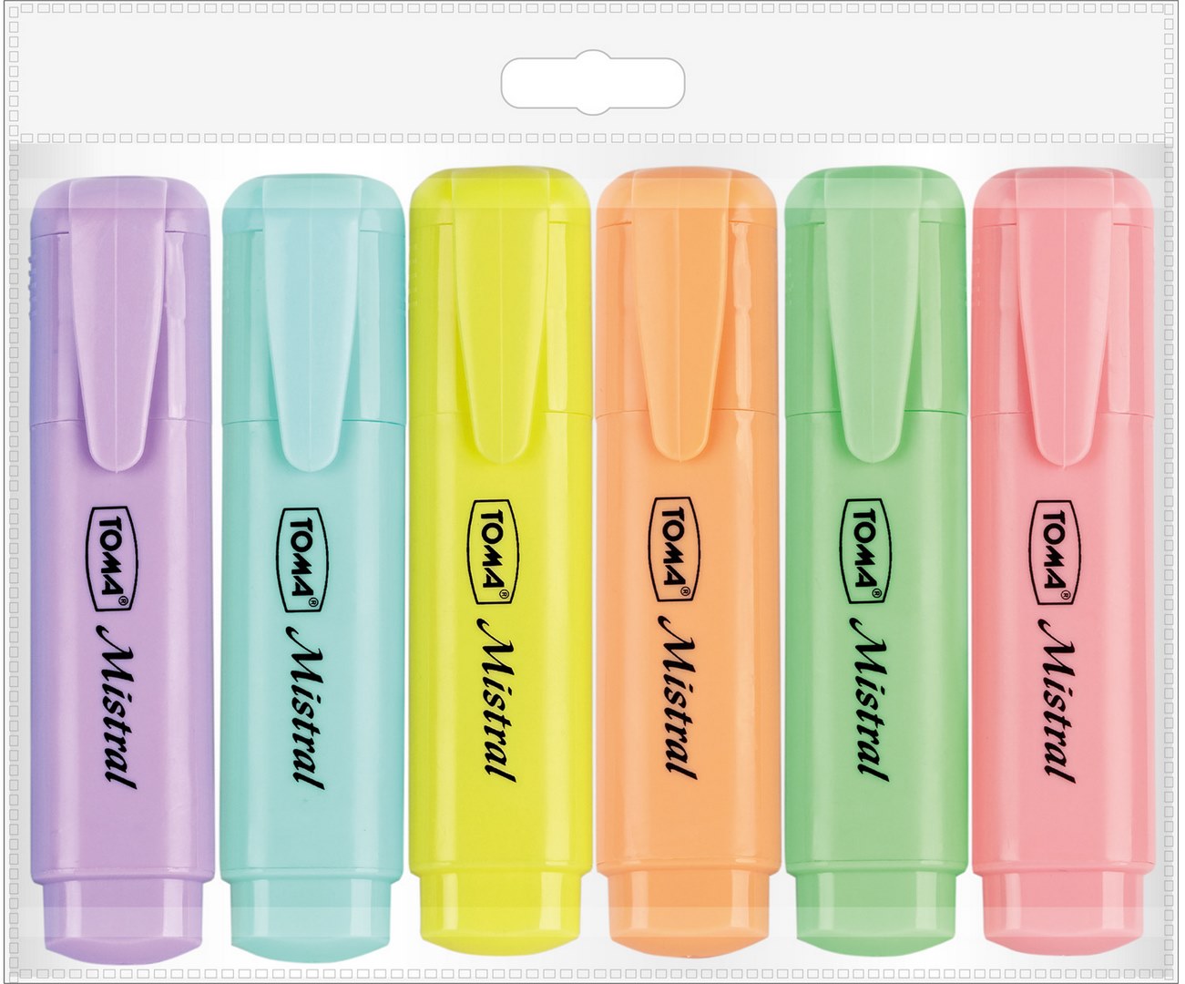 Zakreślacz Toma Mistral 6 kolorów pastelowych