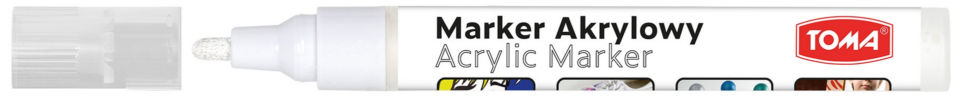 Marker akrylowy biały TO-402 Toma