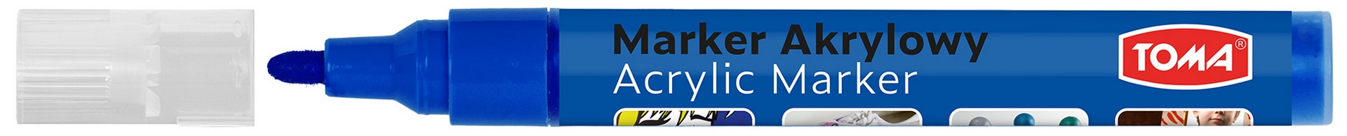 Marker akrylowy niebieski TO-402 Toma