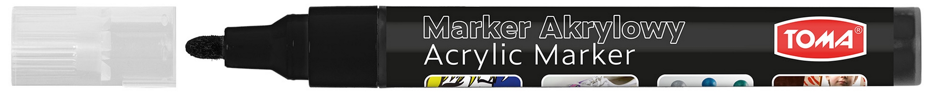 Marker akrylowy czarny TO-402 Toma