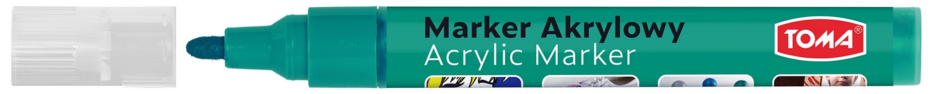 Marker akrylowy zielony TO-402 Toma