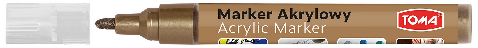 Marker akrylowy brązowy TO-402 Toma