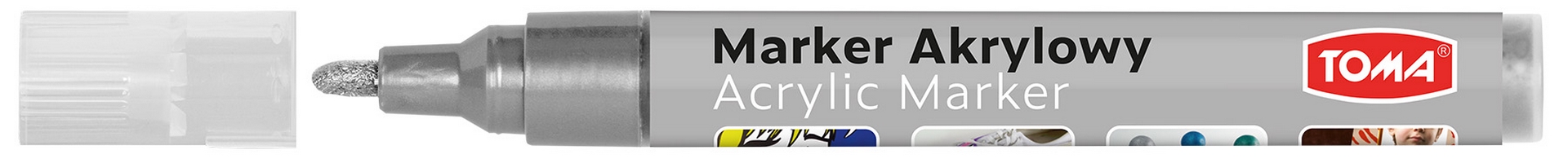 Marker akrylowy  srebrny TO-402 Toma