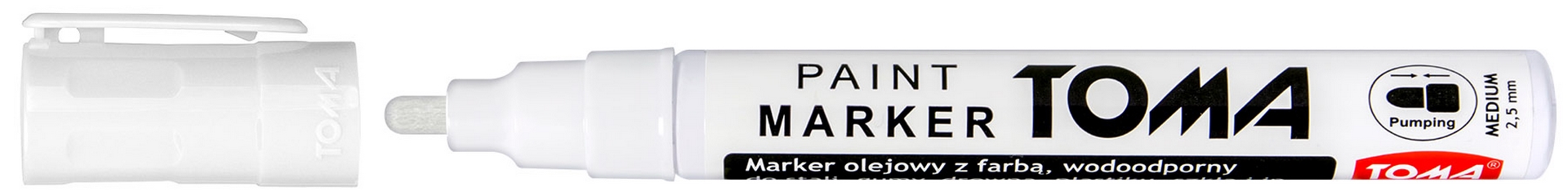 Marker olejowy Toma TO-440 biały