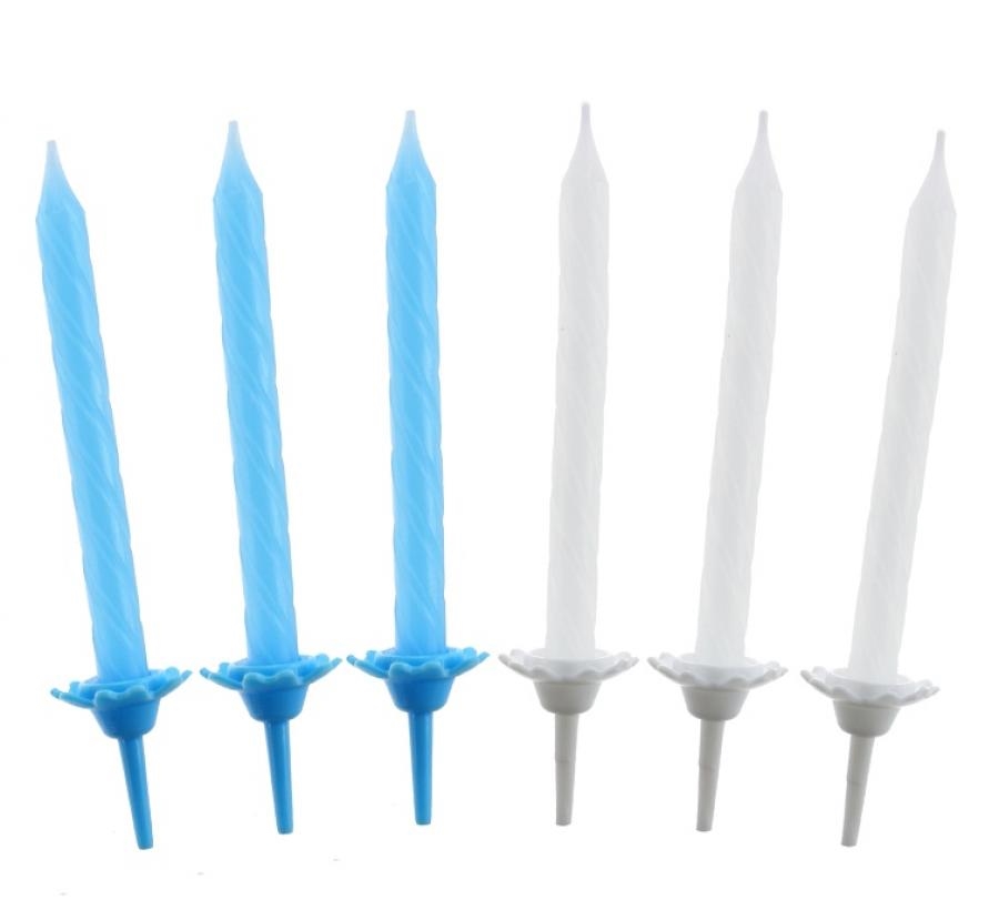 Świeczki urodzinowe 24/12 kol. niebieska nr 4 PF-SUKN4 GoDan