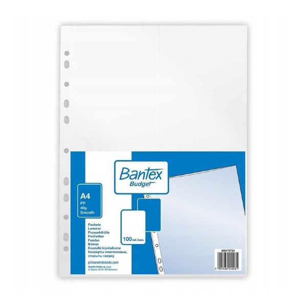 Koszulka A4/100  przezroczysta krystaliczna folia (40mic.)