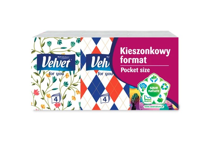 Chusteczki hig. Velvet 7x6 Mini For You