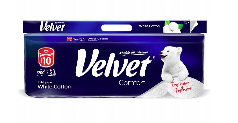Papier toaletowy Velvet (10) White Cotton 3w