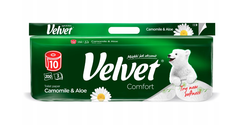 Papier toaletowy Velvet (10) Camomile & Aloe 3w