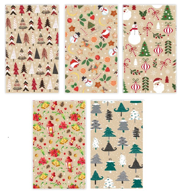 Papier ozdobny kraft 70x200cm (1ark) Kraft Gwiazdka zest.4 Grafika P2 Pol-Mak