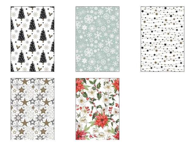 Papier ozdobny 70x200cm (1ark) Gwiazdka zest.12 Grafika - Choinki, Gwiazda betlejemska, Gwiazdy, Śnieżynki P2 Pol-Mak