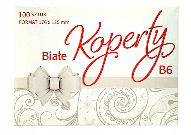 Koperta B6/100 biała Pol-Mak (KB6)