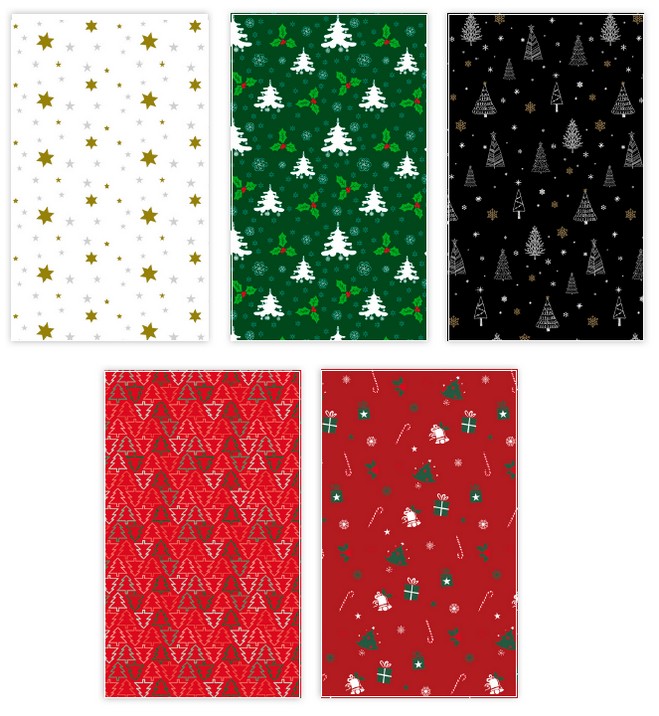 Papier ozdobny 70x200cm (1ark) Gwiazdka zest.13 Grafika - Choinki, Gwiazdy, Prezenty P2 Pol-Mak