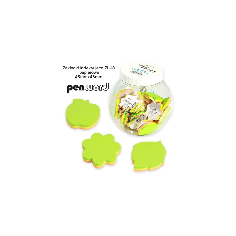 Zakładki indeksujące ZI-08 papierowe 75kart 45mmx45mm PSH B30 K360  Polsirhurt