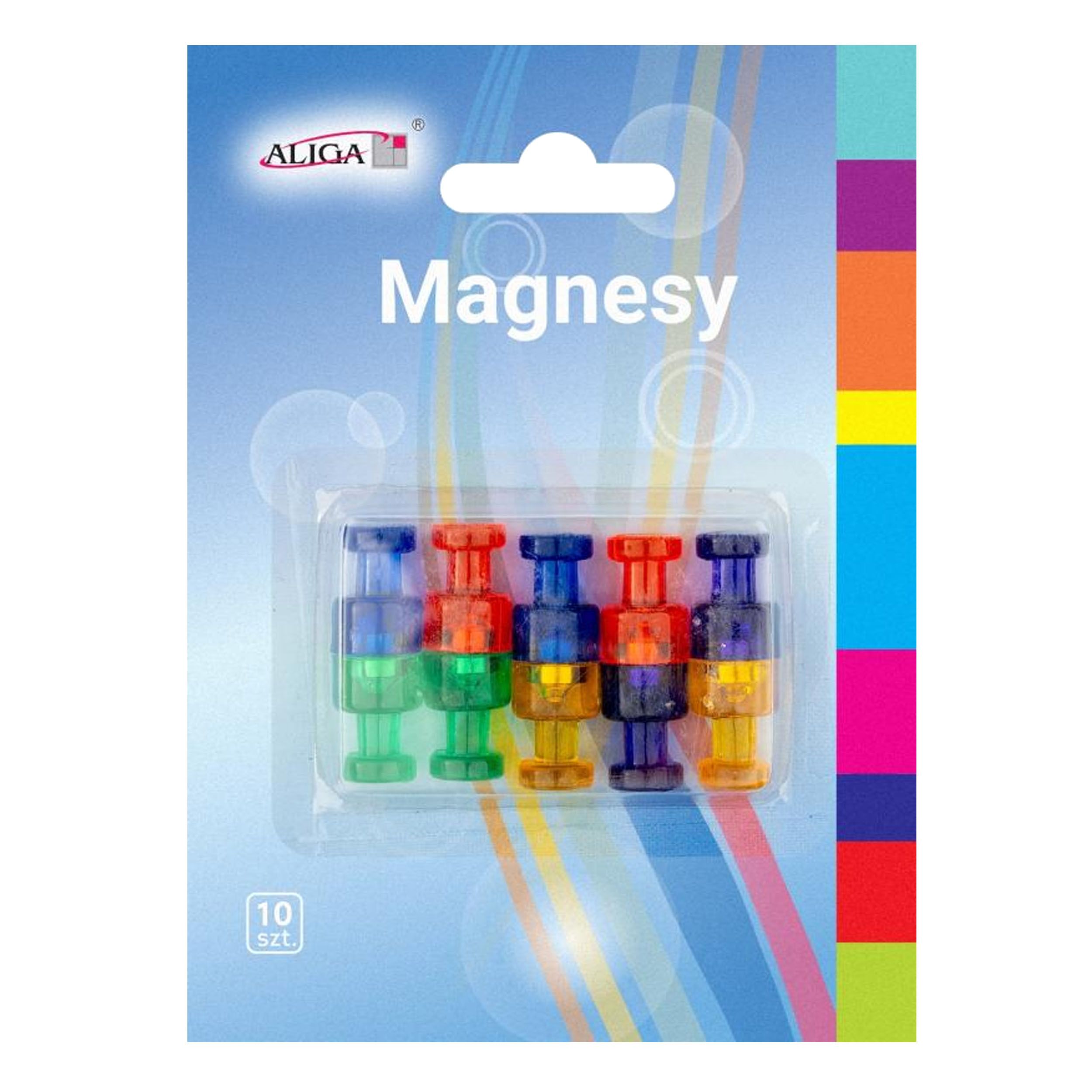 Magnesy MAG-1496 mix kolorów roz. 1,2x1,8cm 10szt Aliga