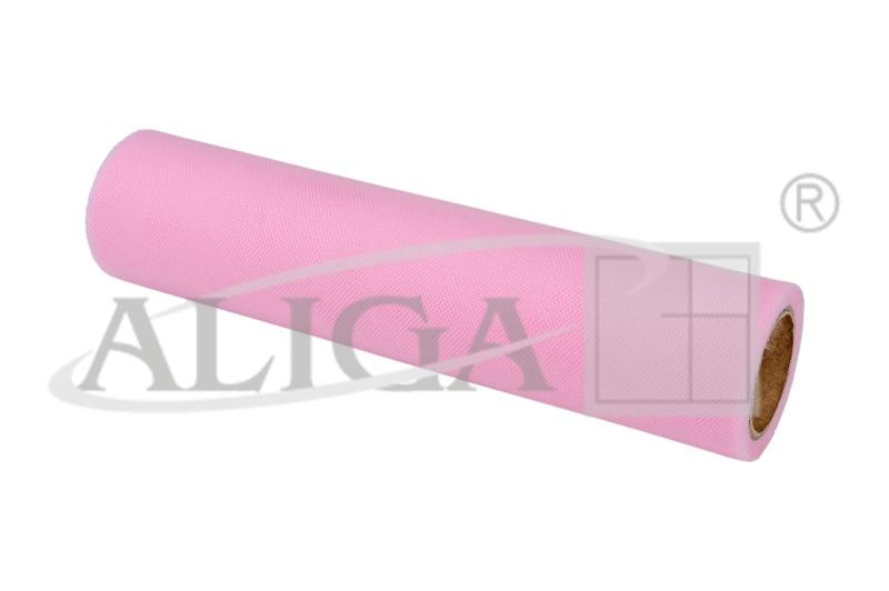 Tiul w rolce 24cmx10m TIUL-106 jasnoróżowy Aliga