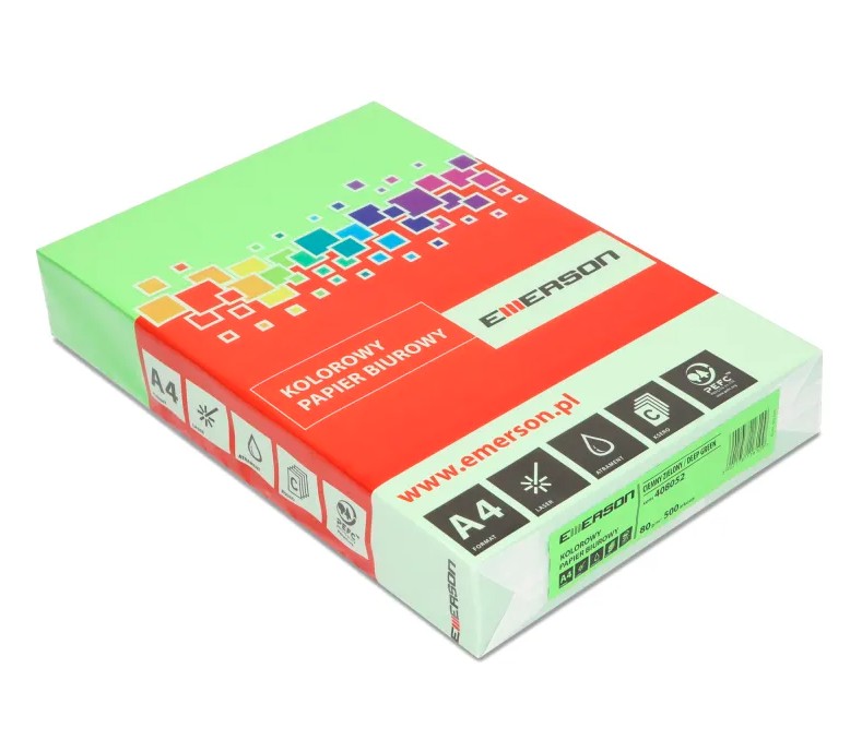 PAPIER KSERO A4/80G C ZIELEŃ [ MA42] EMERSON