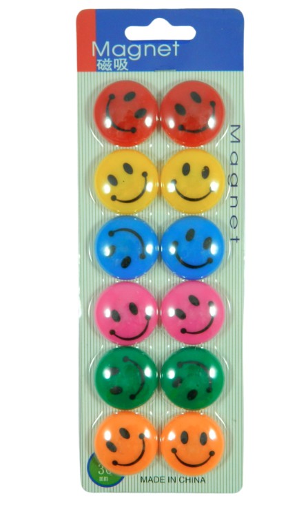 MAGNESY DO TABLICY 30MM.A"12 UŚMIECH