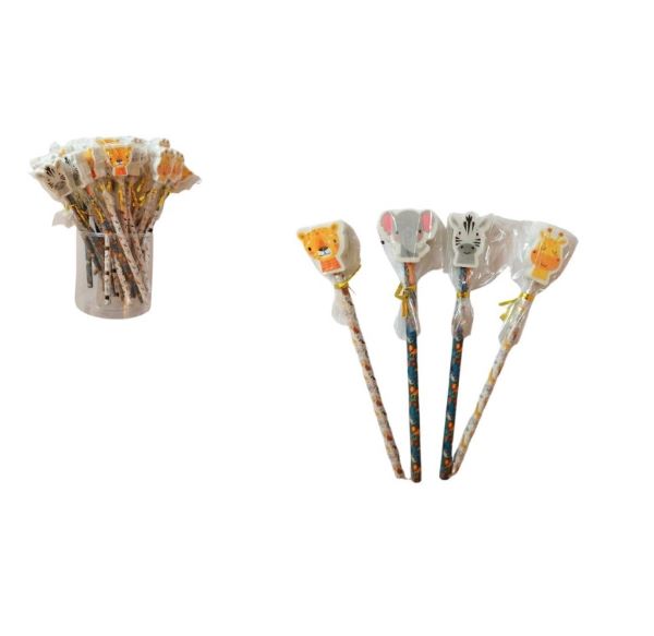 Ołówek z gumką nakładką Safari/ Dino 903076 KTW