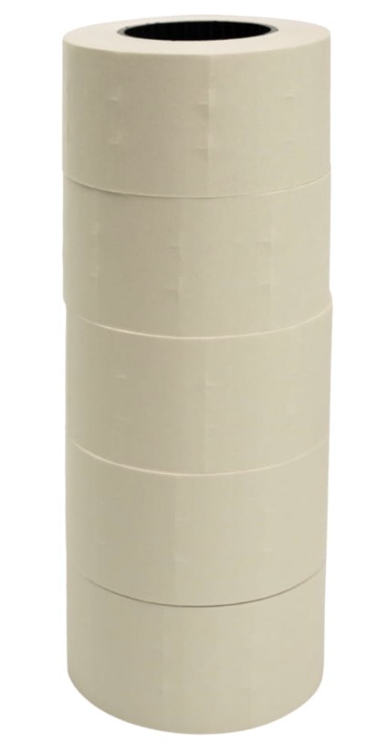 Taśma do metkownicy (5) dwurzędowa prosta  (26x16) Biała ( TOVEL) SŁABY KLEJ Kal-Pack