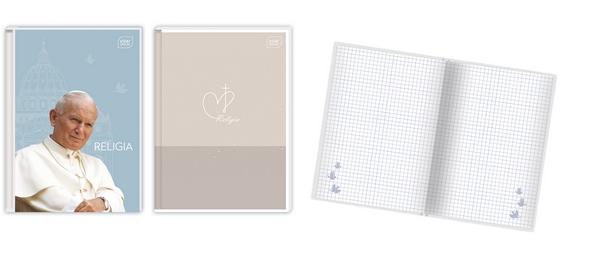 Brulion A5/64k. religia mat+UV z poddrukiem Interdruk