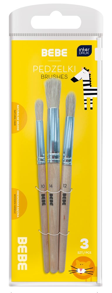 Pędzle drewniane jumbo BBI  (3) BB KIds Interdruk
