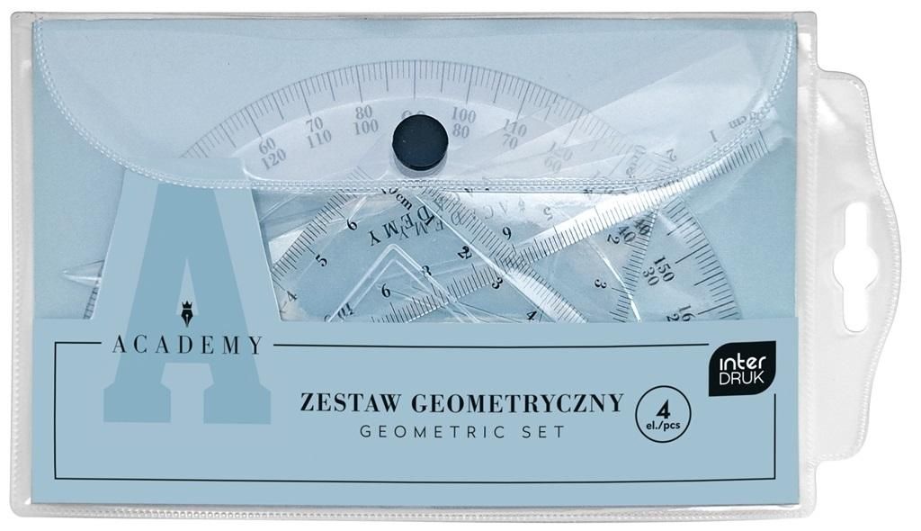 Zestaw geometryczny w etui 4el. Academy Interdruk