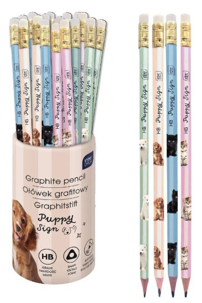 Ołówek z gumką Puppy Sign Interdruk