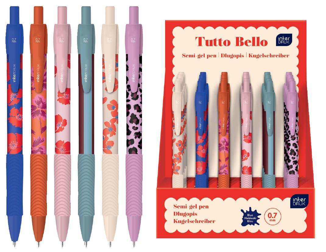 Długopis automatyczny z gripem Tutto Bello niebieski Interdruk