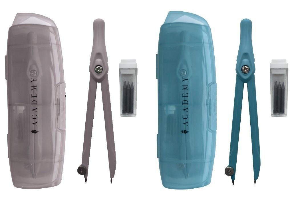 Cyrkiel  z rysikami w etui Academy Interdruk