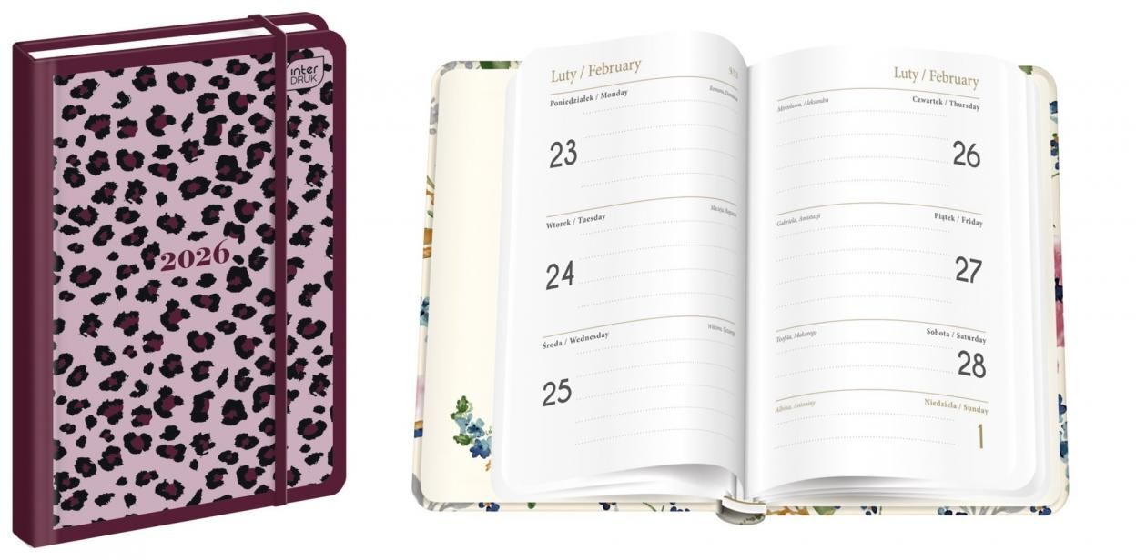 Kalendarz książkowy A6 192 Mat+UV Pattern Interdruk
