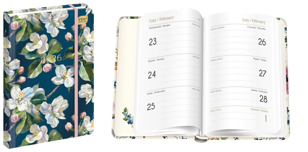 Kalendarz książkowy A6 192 Metall Spring Interdruk