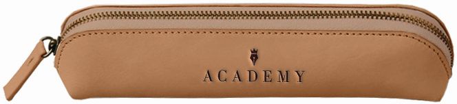 Piórnik jednokomorowy brąz Academy Interdruk