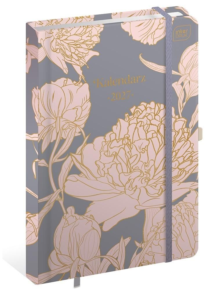 Kalendarz książkowy A5 384 Metallic Peony Interdruk