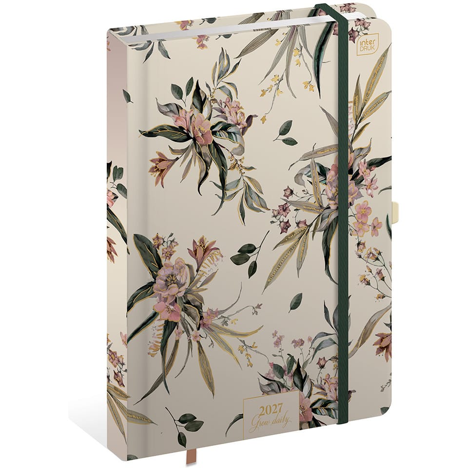 Kalendarz książkowy B5 192 Metallic Blossom Daily Interdruk