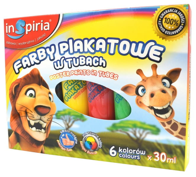 Farby plakat. tuba 30ml  6kol. Inspiria Schemat 3262