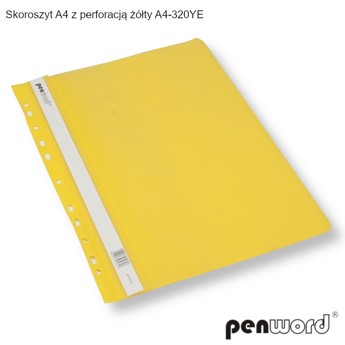 Skoroszyt wpinany A4 A-320 PVC żółty Polsirhurt