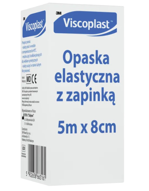 Opaska elastyczna z zapinką Viscoplast 8cmx5m 1szt 7100231046