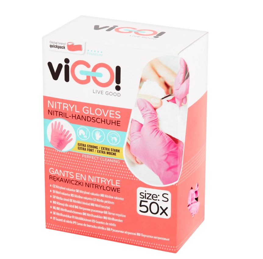 Rękawice nitrylowe S 50szt Vigo!