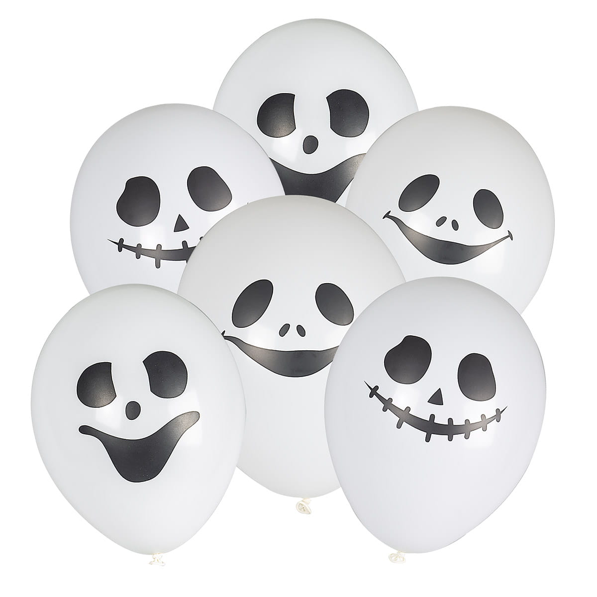 Balony z halloweenowym nadrukiem - duszki 6szt KB3057 Arpex