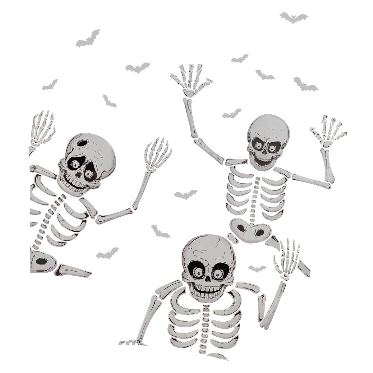 Elektrostatyczna dekoracja okna XL - szkielety HA9911 Halloween Arpex