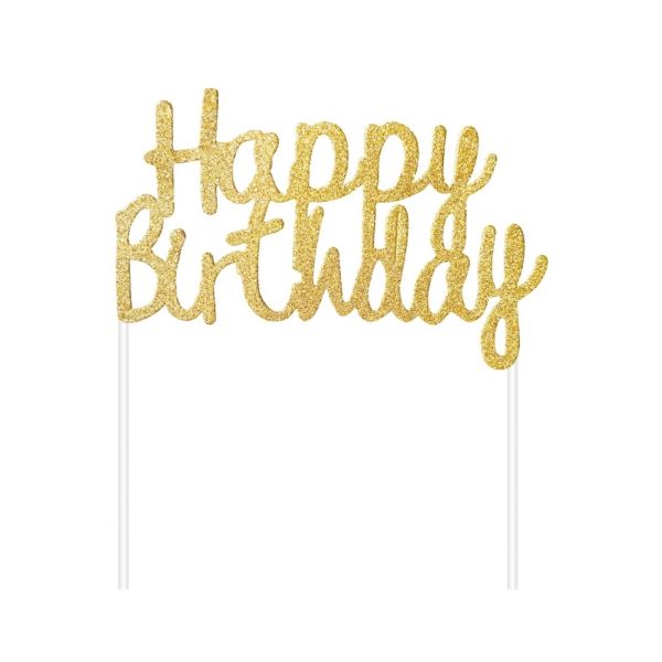 Dekoracja papierowa B&C Happy Birthday złota 11x14cm PF-DPHZ GoDan