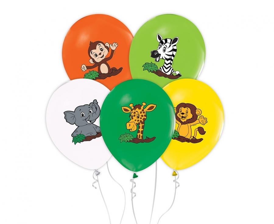 Balony Safari zwierzęta (5szt) GZ-SAF5 GoDan