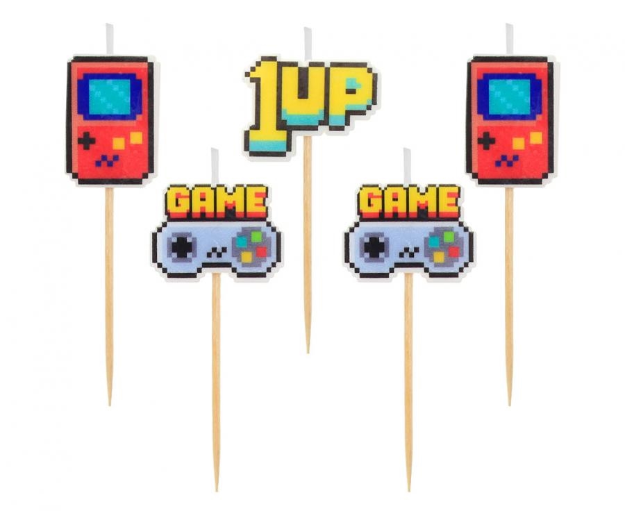 Świeczki pikery Game On 5szt GoDan